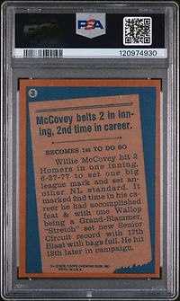 1978 Topps 3 Willie Mccovey PSA 9