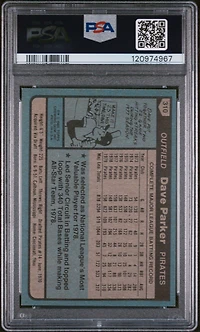 1980 Topps 310 Dave Parker PSA 8