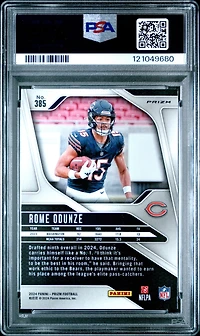 2024 Panini Prizm 385 Rome Odunze Silver Prizm PSA 9