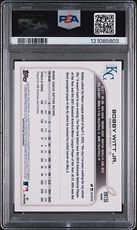 2022 Topps Holiday Hw150 Bobby Witt Jr. Sp PSA 10