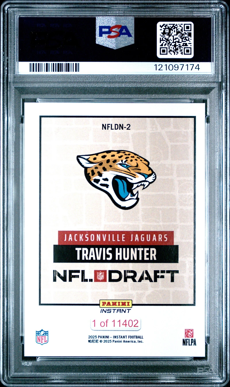 2025 Panini Instant Nfl Draft Night Nfldn2 Travis Hunter PSA 10