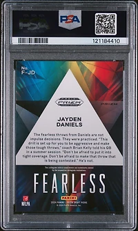 2024 Panini Prizm Draft Picks Fearless Fjd Jayden Daniels Red Ice PSA 10