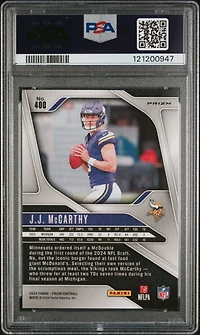 2024 Panini Prizm 400 Jj Mccarthy Green Prizm PSA 9