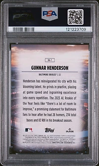 2025 Topps Home Field Advantage Ha7 Gunnar Henderson PSA 9