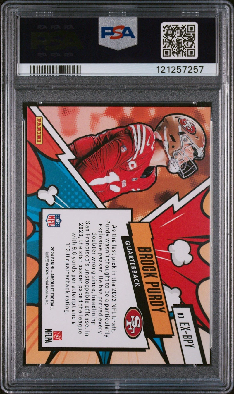 2024 Panini Absolute Explosive Exbpy Brock Purdy PSA 9