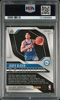 2024 Panini Prizm 222 Jared Mccain Pink Ice PSA 9