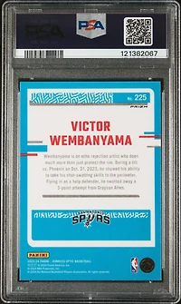 2023 Panini Donruss Optic 225 Victor Wembanyama Holo PSA