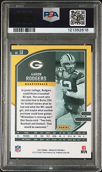 2021 Panini Absolute 58 Aaron Rodgers Green Waves PSA 10