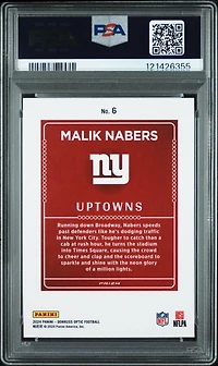 2024 Panini Donruss Optic Uptowns 6 Malik Nabers PSA 9