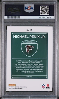 2024 Panini Donruss Optic Downtown! 14 Michael Penix Jr. PSA 9