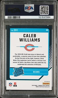 2024 Panini Donruss Optic 201 Caleb Williams Pink PSA 9
