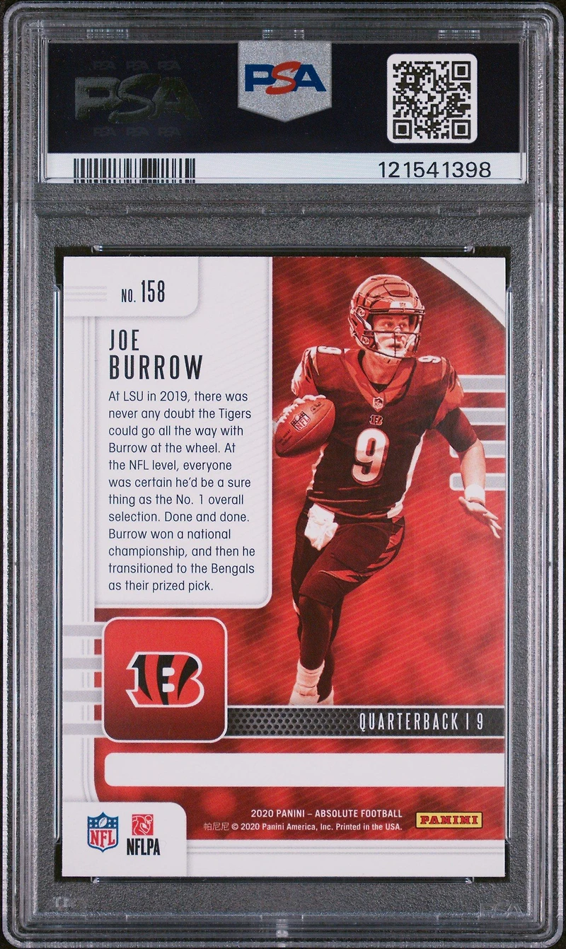 2020 Panini Absolute 158 Joe Burrow PSA