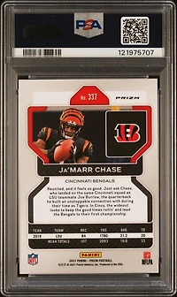 2021 Panini Prizm 337 Ja’marr Chase Red/white/blue Prizm PSA