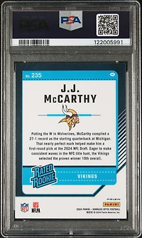 2024 Panini Donruss Optic 235 Jj Mccarthy Holo PSA
