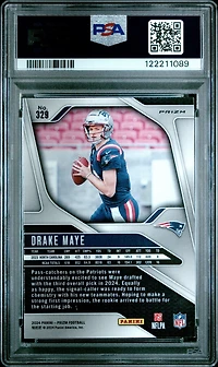 2024 Panini Prizm 329 Drake Maye Silver Prizm PSA 9