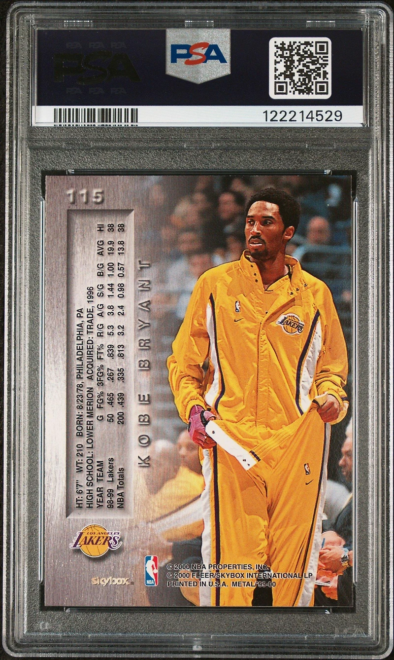 1999 Metal 115 Kobe Bryant PSA 8