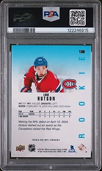 2024 Spx 139 Lane Hutson PSA 10
