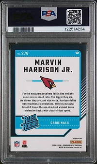 2024 Panini Donruss Optic 276 Marvin Harrison Jr. Purple Shock PSA 9