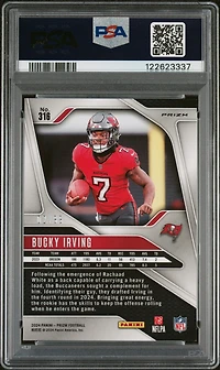 2024 Panini Prizm 316 Bucky Irving No Huddle Blue PSA 9