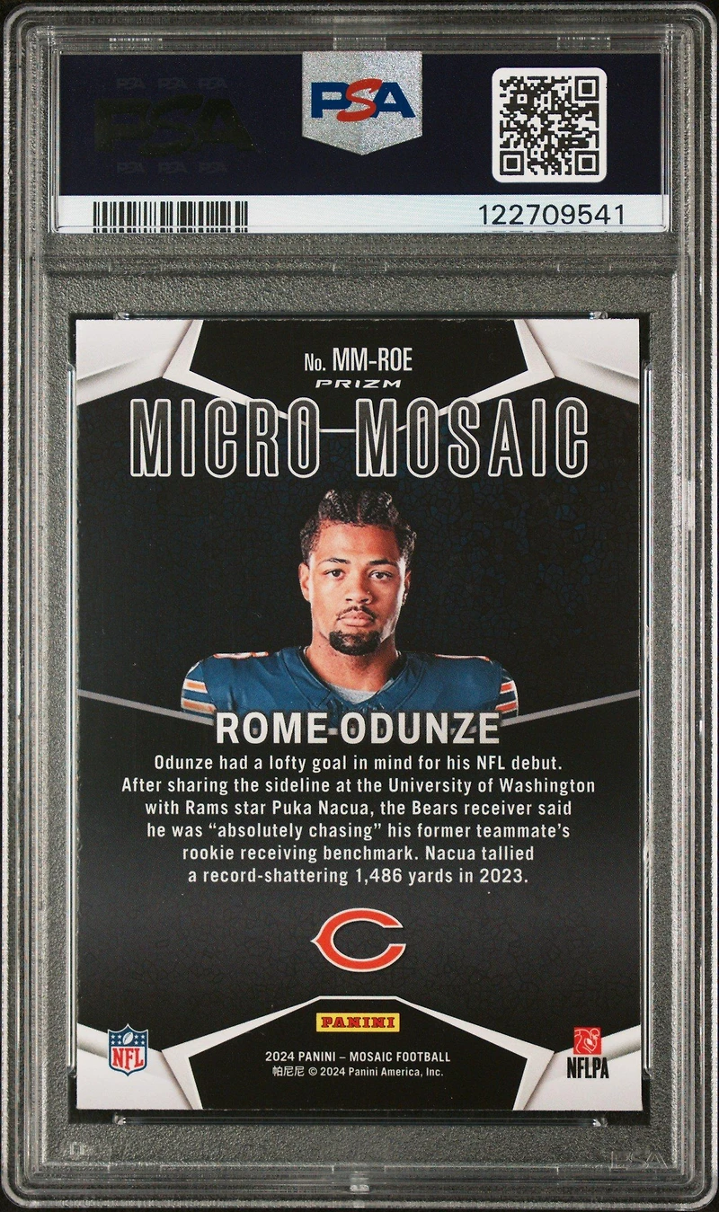 2024 Panini Mosaic Micro Mosaic Mmroe Rome Odunze PSA 10