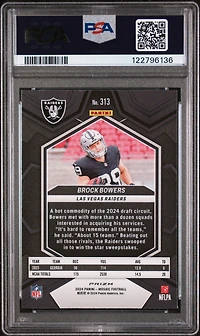 2024 Panini Mosaic 313 Brock Bowers Reactive Yellow PSA 9