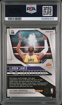 2024 Panini Prizm 130 Lebron James Pink Ice PSA 9