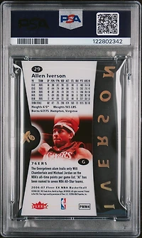 2006 Fleer E-x 29 Allen Iverson PSA 9