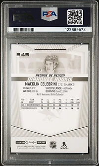 2024 Upper Deck O-pee-chee 545 Macklin Celebrini PSA 10