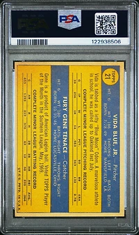 1970 Topps 21 Athletics Rookies Vida Blue/gene Tenace PSA 8