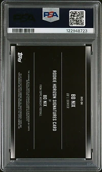 2024 Topps Midnight Rookie Horizon Signatures Rhsbn Bo Nix PSA 10