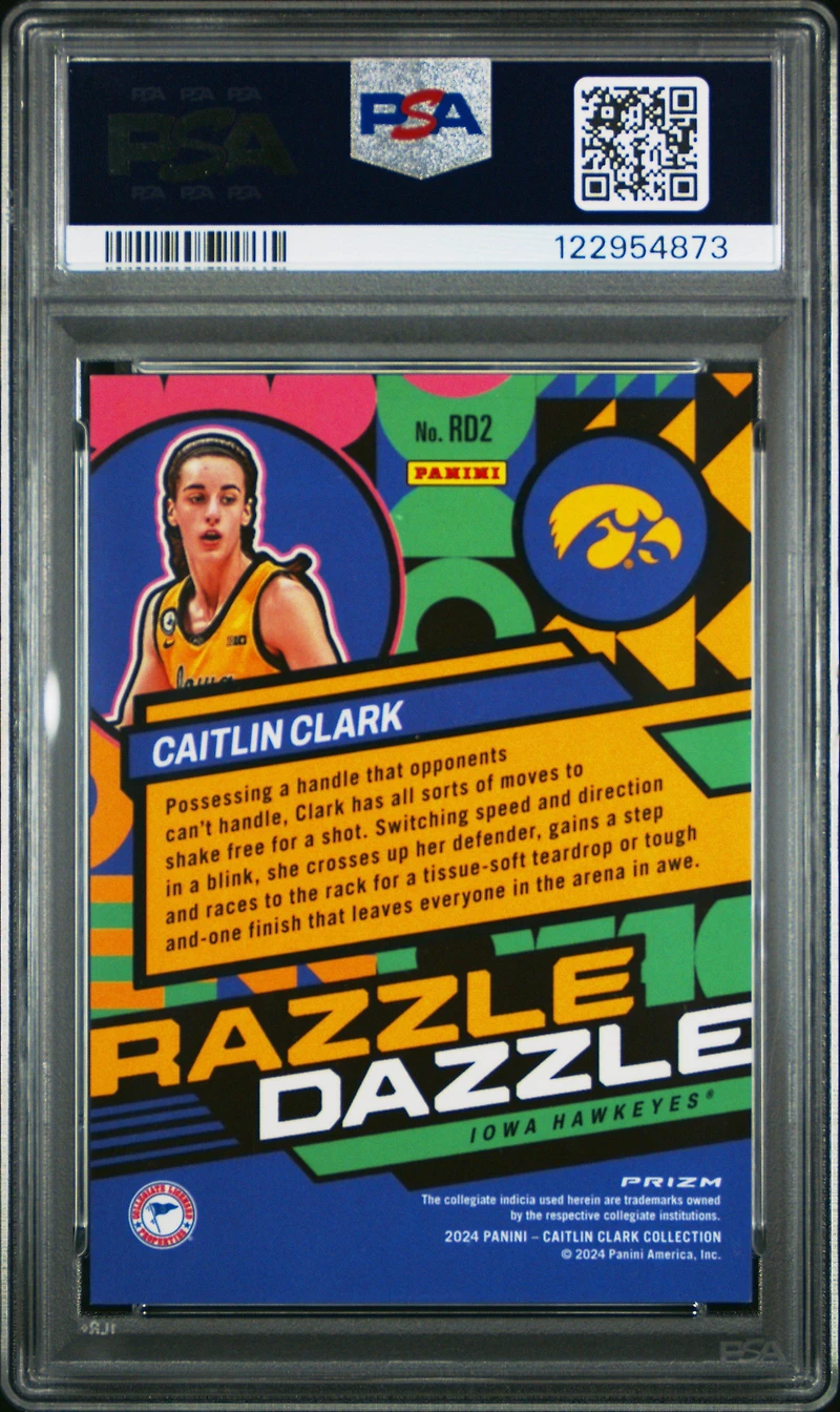 2024 Panini Caitlin Clark Collection Razzle Dazzle Rd2 Caitlin Clark PSA 10