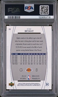Sp Authentic Kobe Bryant PSA 9