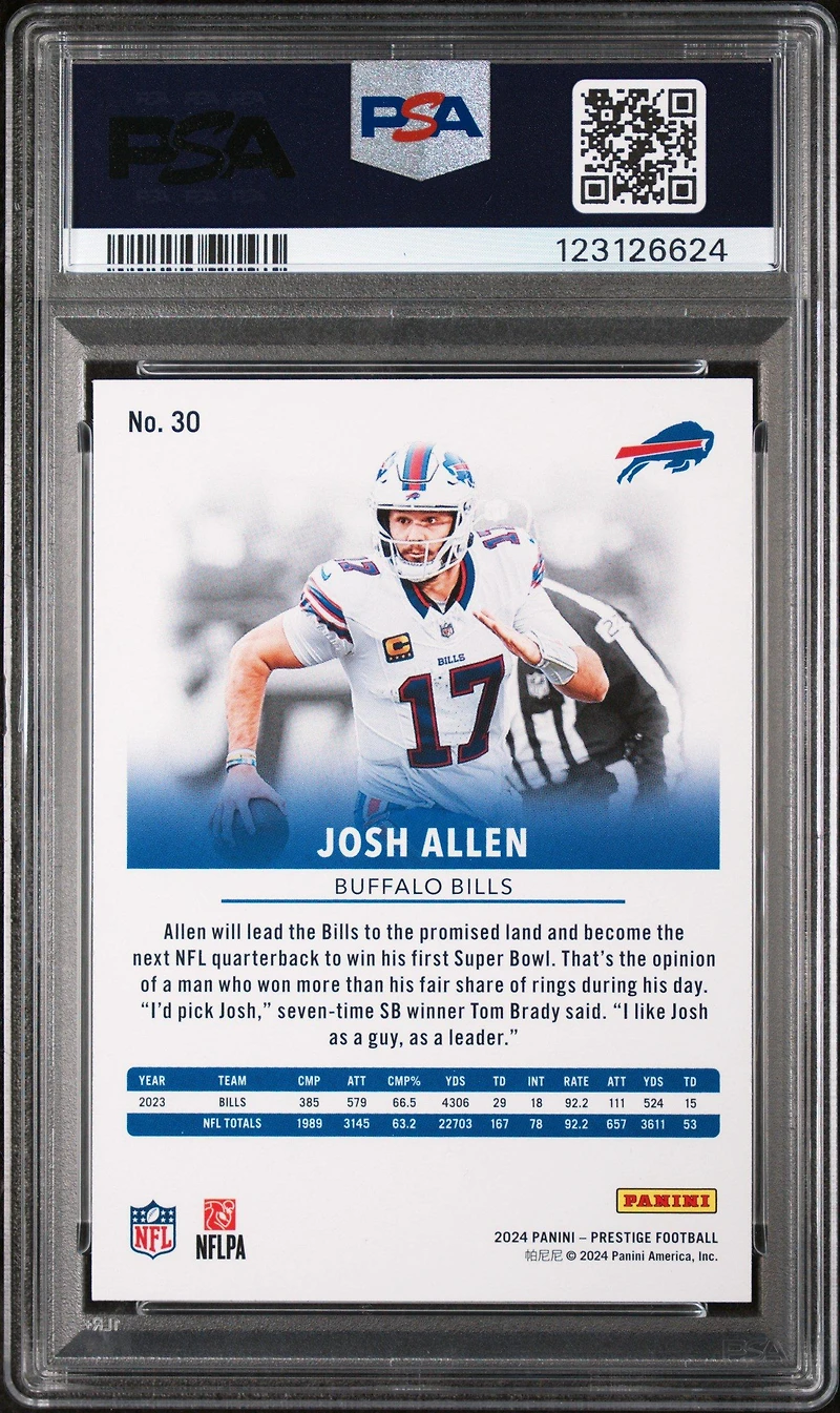 2024 Panini Prestige 30 Josh Allen PSA 10