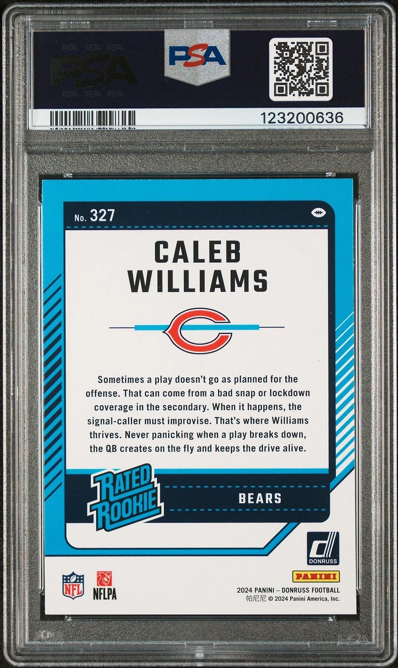 2024 Panini Donruss 327 Caleb Williams PSA