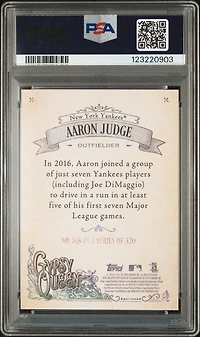2017 Topps Gypsy Queen 168 Aaron Judge W/cap PSA 10