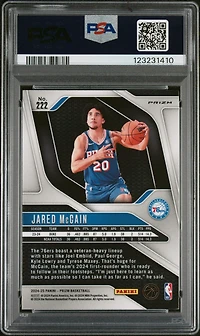 2024 Panini Prizm 222 Jared Mccain Silver Prizm PSA 9