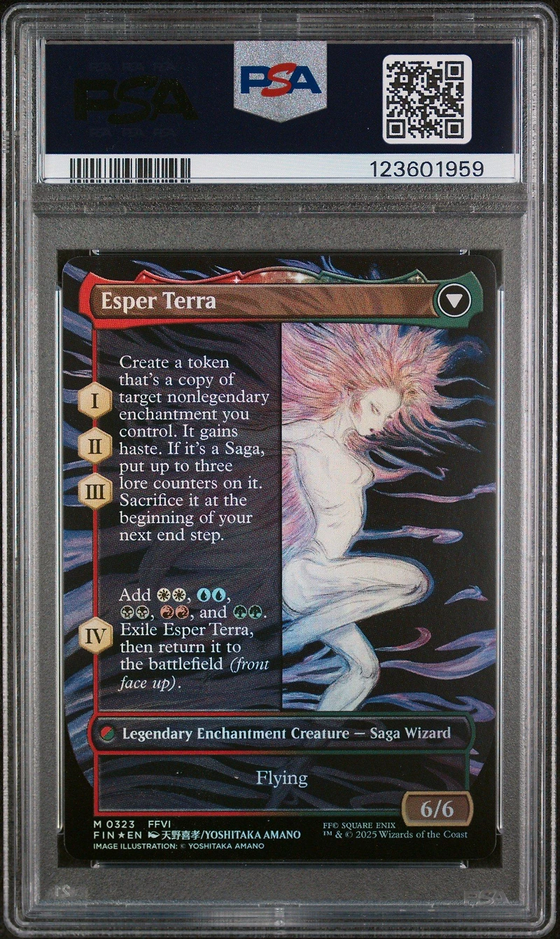 2025 Magic The Gathering Final Fantasy 0323 Terra, Magical Adept/esper Terra Artist Borderless-foil PSA 10