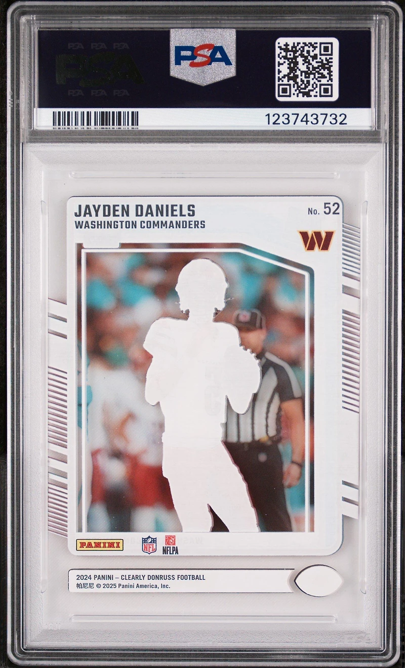 2024 Panini Clearly Donruss 52 Jayden Daniels PSA 9