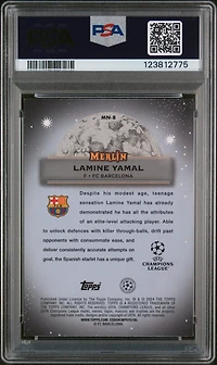 2023-24 Topps Merlin Uefa Club Competitions Mystic Nights Mn8 Lamine Yamal PSA 10