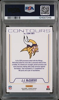 2024 Panini Phoenix Contours Conjmy Jj Mccarthy PSA 9