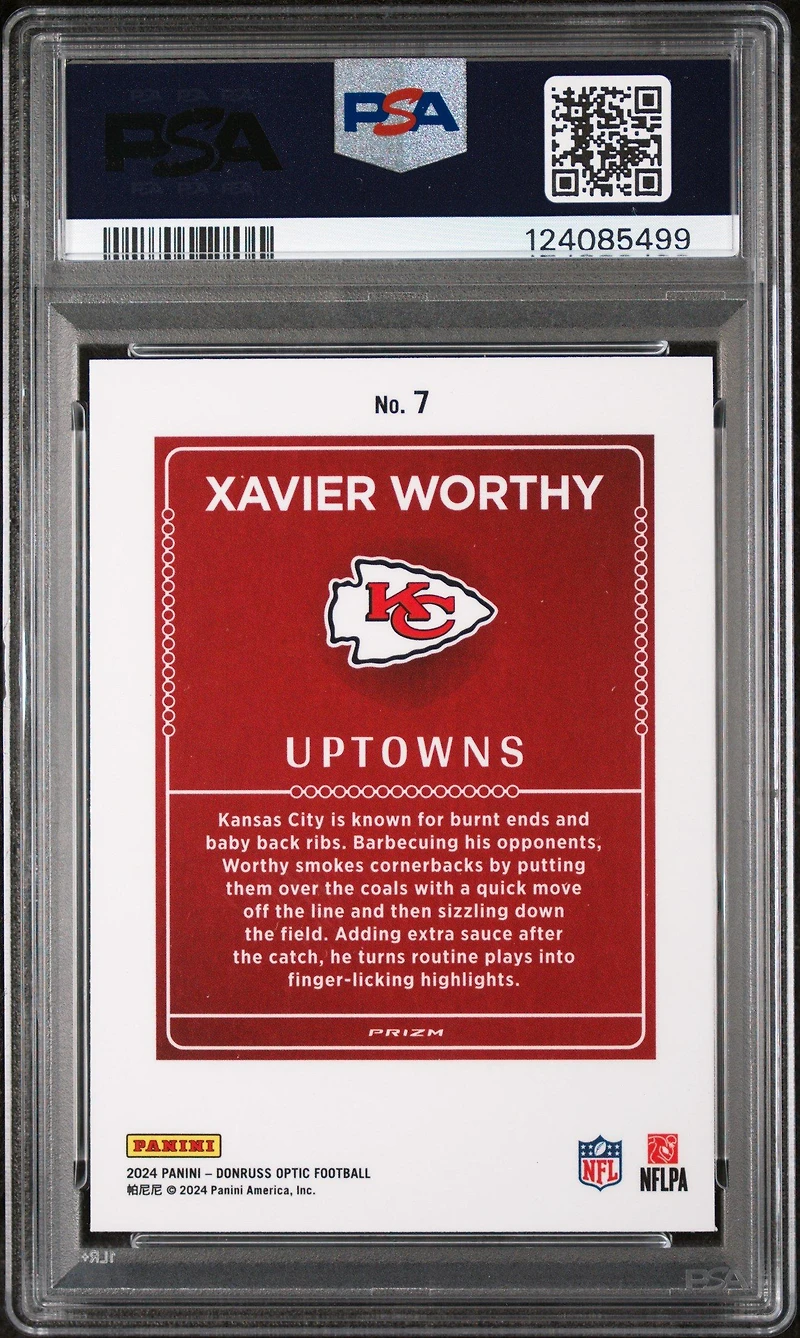 2024 Panini Donruss Optic Uptowns 7 Xavier Worthy PSA 10
