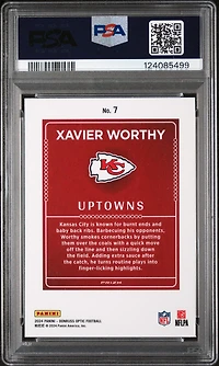 2024 Panini Donruss Optic Uptowns 7 Xavier Worthy PSA 10