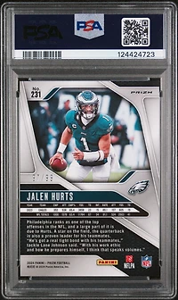 2024 Panini Prizm 231 Jalen Hurts Purple Wave PSA 9