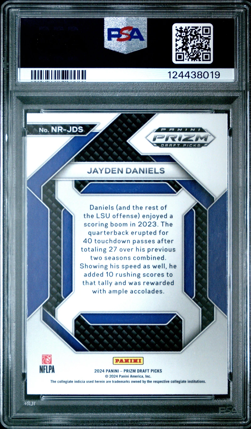 2024 Panini Prizm Draft Picks New Recruits Nrjds Jayden Daniels PSA 10