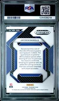 2024 Panini Prizm Draft Picks New Recruits Nrjds Jayden Daniels PSA 10