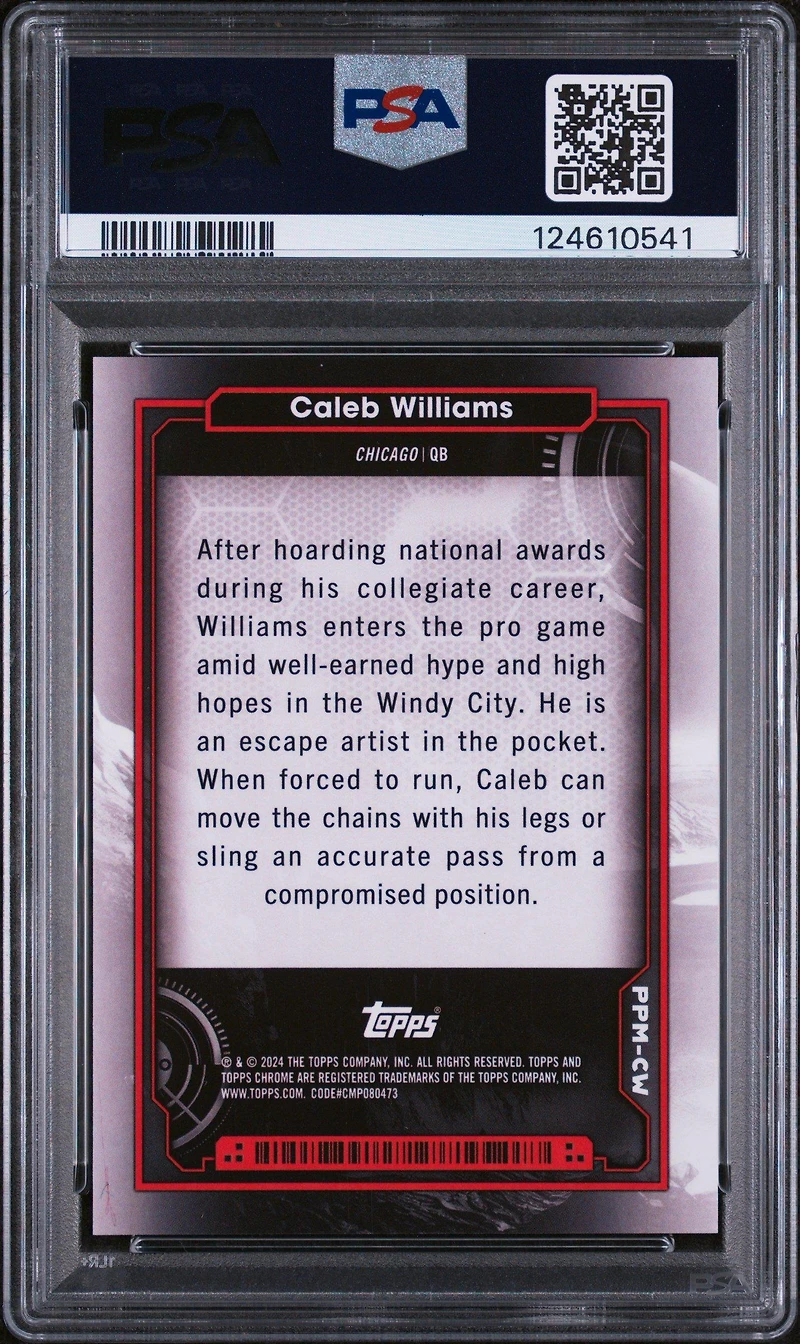 2024 Topps Cosmic Chrome Planetary Pursuit Cw Caleb Williams Mercury PSA 10