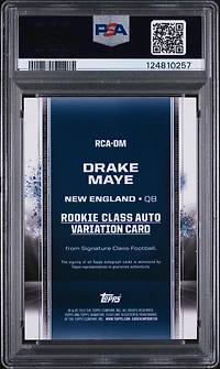 2024 Topps Signature Class Rookie Class Autograph Variation Rcadm Drake Maye PSA 9