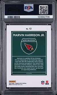 2024 Panini Donruss Optic Downtown! 12 Marvin Harrison Jr. PSA 9