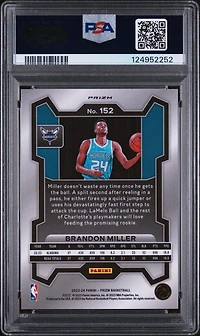 2023 Panini Prizm 152 Brandon Miller Ice PSA