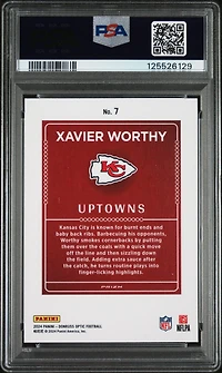 2024 Panini Donruss Optic Uptowns 7 Xavier Worthy PSA 9